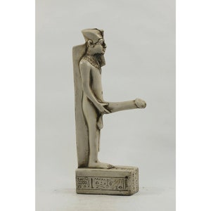 The God of Fertility and Sexuality Min Phallic Bull of the Great Phallus Handmade Altar statue of lime stone Made in Egypt image 5