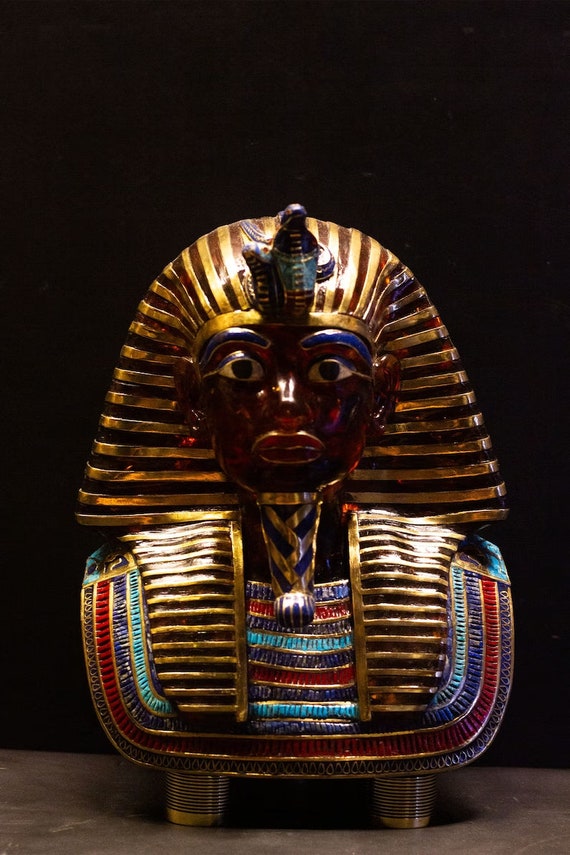 ツタンカーメン マスク 彫刻 約30cm 楽天市場】古代エジプト ツタンカーメンの黄金のマスク胸像 壁