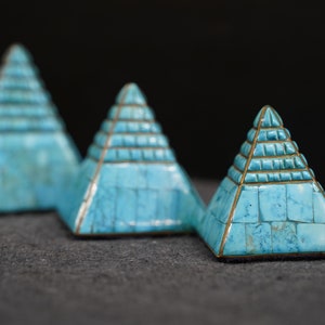Turquoise Stone Pyramids: Tranquil Beauty Amidst Ancient Splendor