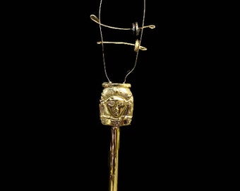 Hathor Sistrum - Musical instrument - Handmade Sistrum - Egyptian Sistrum - Hathor goddess - Egyptian Hathor