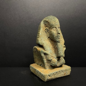 Unique Egyptian AKHENATEN - The tenth ruler of the Eighteenth Dynasty -Replica Altar statue was Bronze touching -Hand Made in Egypt