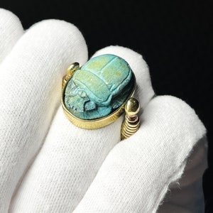 Marvelous Ancient Egyptian Scarab Ring with the beautiful Details and the Egyptian hieroglyphs - our item is made with Egyptian soul