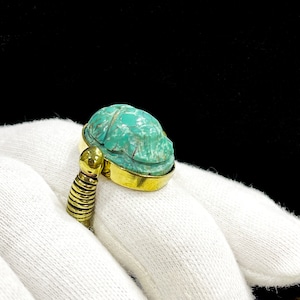 Marvelous Ancient Egyptian Scarab Ring with the beautiful Details and the Egyptian hieroglyphs - our item is made with Egyptian soul