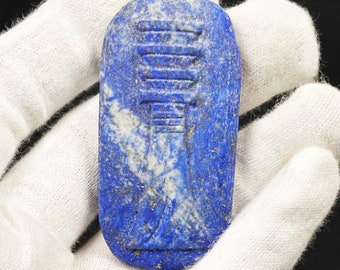 Rare piece of Egyptian ( Djed ) symbol of the god Osiris (symbol of stability)-made of natural Lapis lazuli-made in Egypt