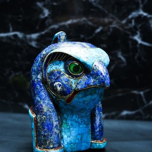 Gemstones Head of Horus God - Horus Falcon God - Flacon god Horus - Made In Egypt with care and love