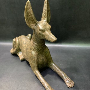 Anubis Jackal God of Afterlife & Mummification Seated To Protect The Dead Doctor Anubis jackal dog . image 4