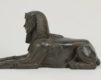 Unique Great Replica of Sphinx in Giza made from Black stone -perfect choice for Decorating your Home - our item is made with Egyptian soul