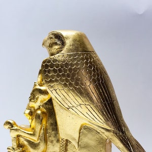 Egyptian God Horus with ramses II - Horus statue - Falcon Horus - Made with Egyptian Hands & Soul with care and love