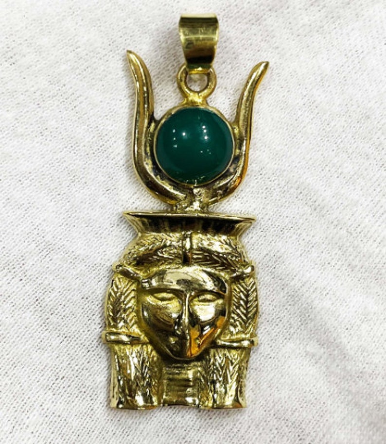 Unique handmade Egyptian Amulet Hathor Amulet Goddess Hathor Egyptian Hathor handmade accessories handmade pendants image 1