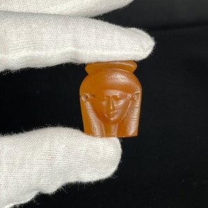 Agate stone HEAD of HATHOR Gemstone home decor Hathor figurine for sale Hathor Head image 5