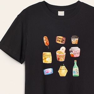 Kdrama Snack Essentials T-shirt  -  Kawaii Korean Food T- shirt