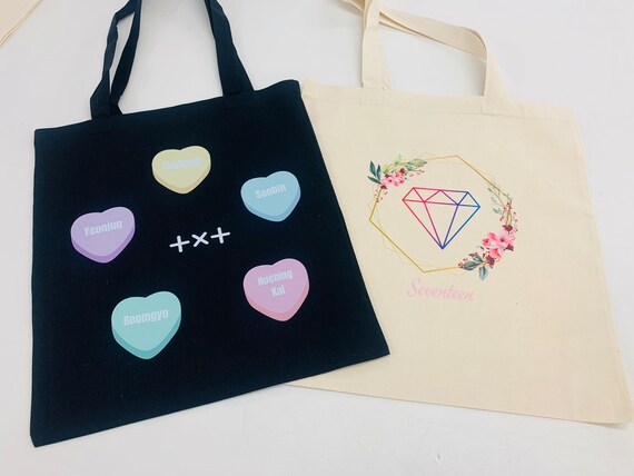 TXT Heart Candy Tote Bag - Etsy