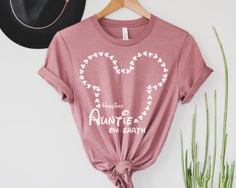 Happiest Auntie on Earth shirt, Auntie Disney Shirt, Aunt Disneyland shirt, Aunt Gift, Aunt Disneyland Shirt, aunt Disney gift