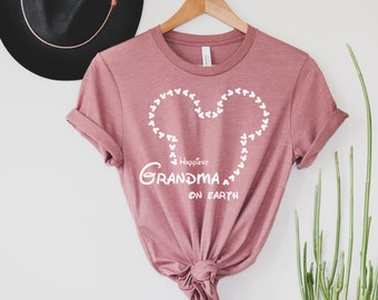 Happiest Grandma On Earth, Grandma Disney Shirt, Grandma Disneyland shirt, Disneyworld grandma tee, Mickey mouse grandma shirt