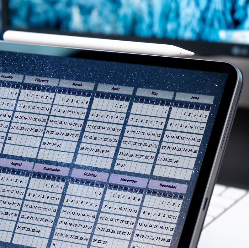 2021 Calendar Printable Stars Sky Clouds CalendarYearly Etsy