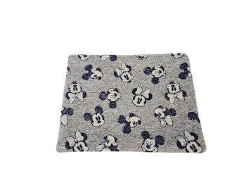 Mickey and Minnie Mouse Handmade Zippered Cotton Fabric Bag 100% Cotton Pouch Handmade Organizer Travel Makeup Bag Eco-Friendly Fabric Bag