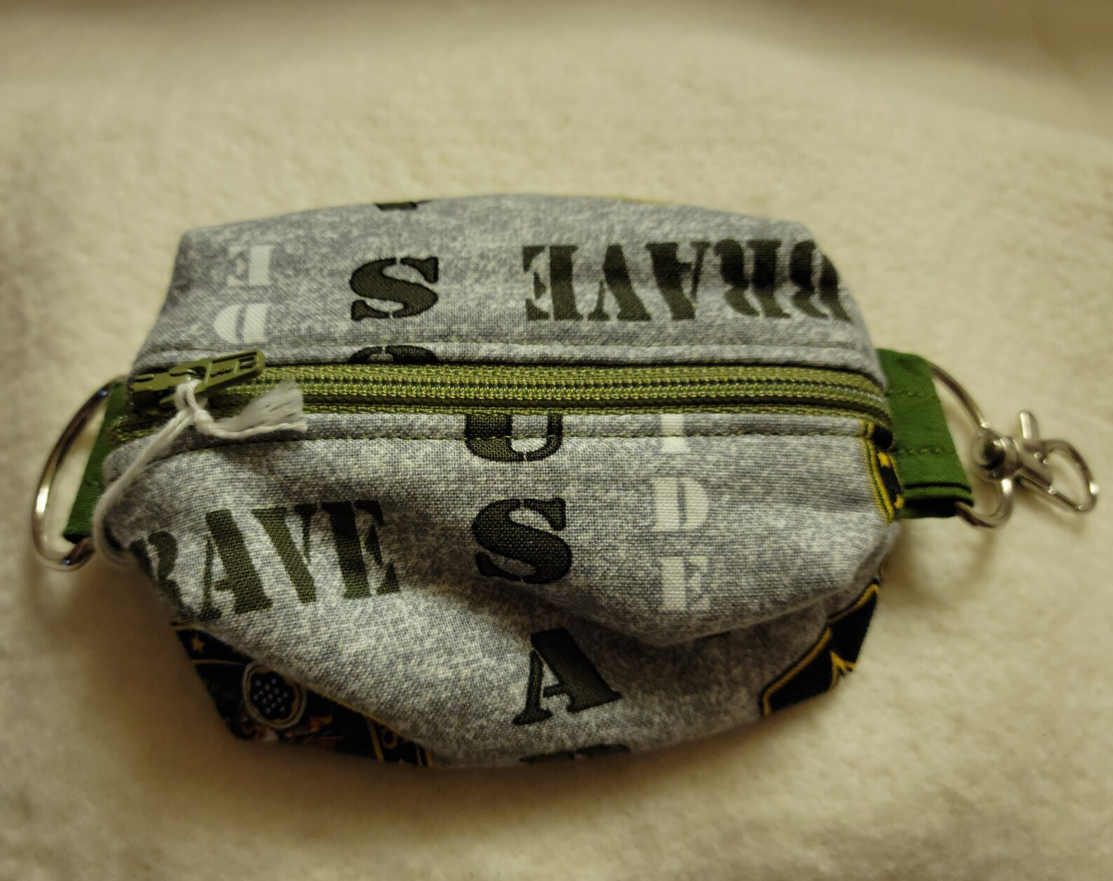 Army Zipper Bag Handmade Cotton Pouch Etsy.de