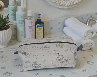 Pooh and friends on clouds Handmade Zippered Cotton Fabric Bag / 100% Cotton Storage Bag / Travel Pouch / Organizer Bag / Handmade Gift