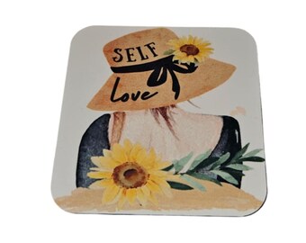 Self Love  -  3X3 MDF Sublimated Magnet  Motivational Positive Quote