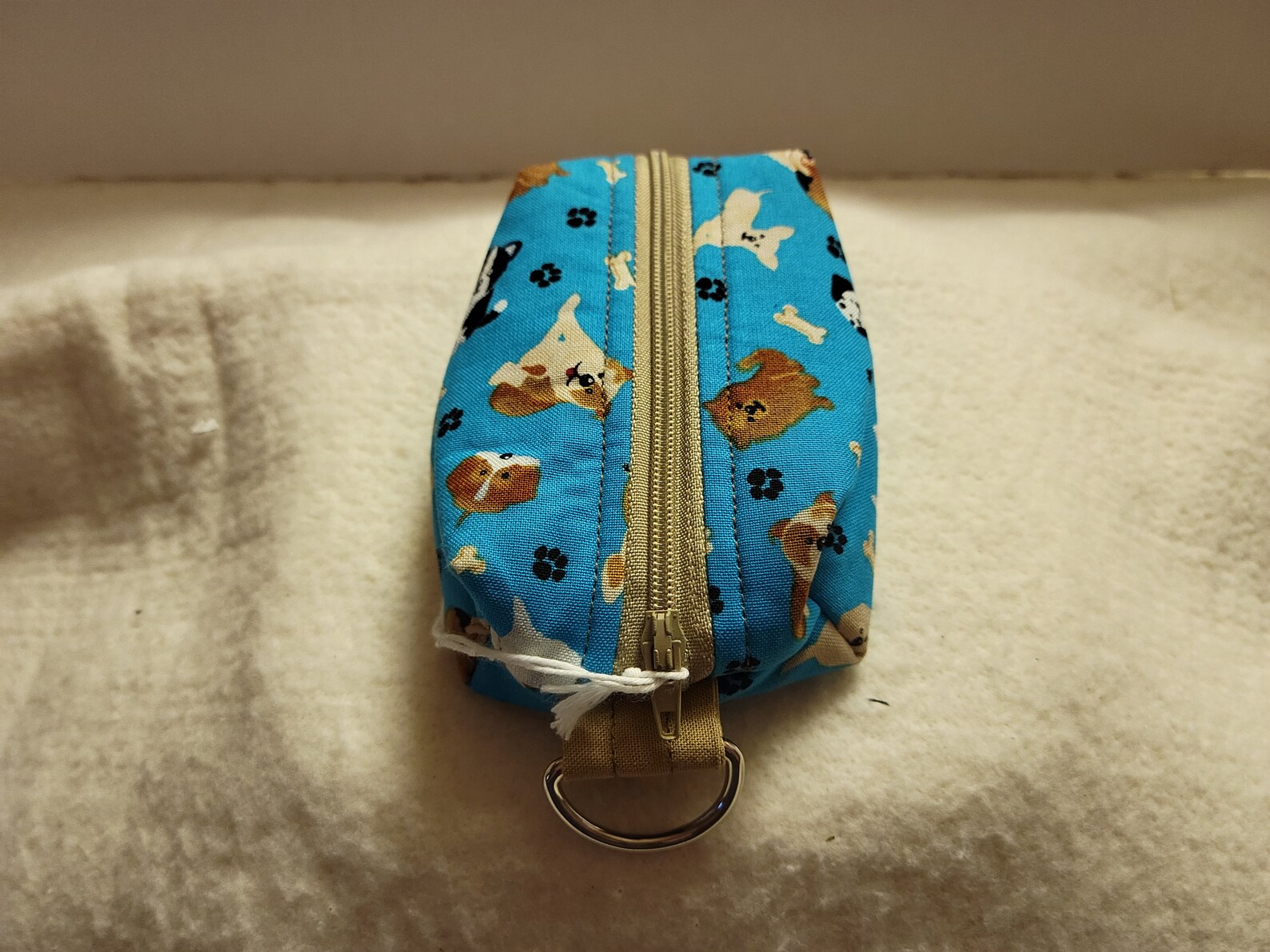 Dog Zipper Bag Handmade Cotton Pouch Etsy
