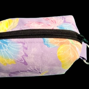 Butterfly Zipper Bag, Handmade Cotton Pouch