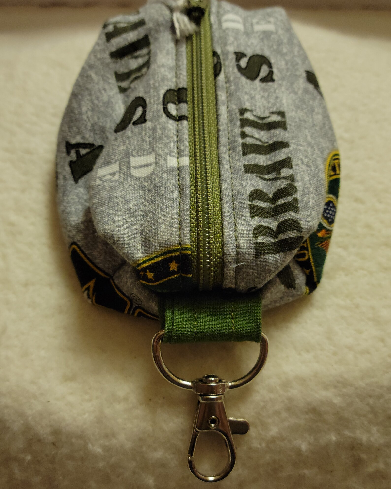 Army Zipper Bag Handmade Cotton Pouch Etsy.de