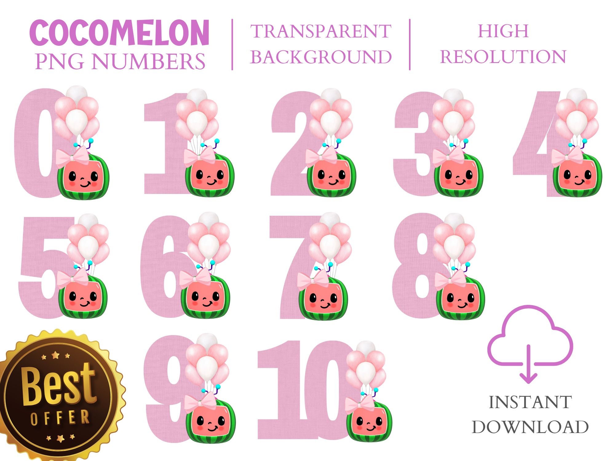 Cocomelon Numbers - Etsy