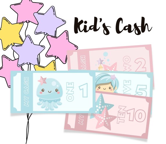 Kids Reward Money Kid's Cash Printable Money for Kids | Etsy