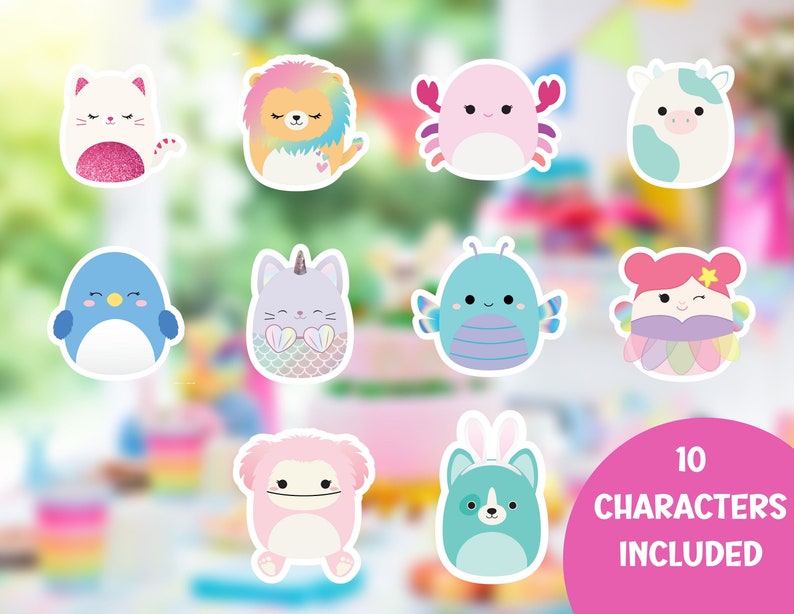 SQUISHMALLOW Hanging Birthday Party Decor Kawaii Party Etsy Canada