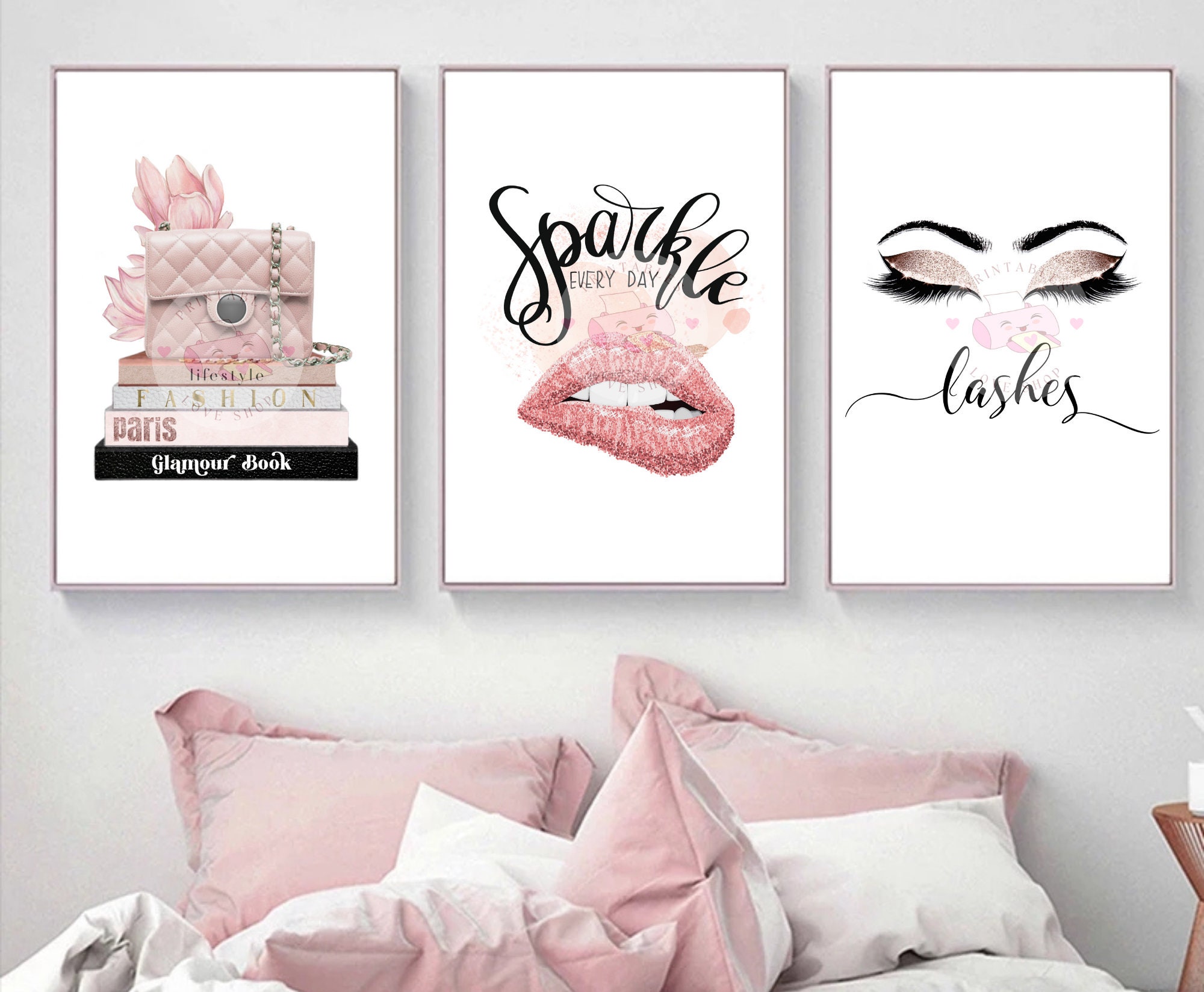 12 Blush Pink Teen Girl Print Set, Printable Wall Art Bundle, Girl Bedroom  Wall Decor Collection, Pink Wall Art Set, Dorm Room Essentials 