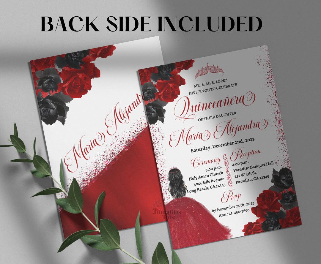 Image 2 for Red Quince Invitation Templates