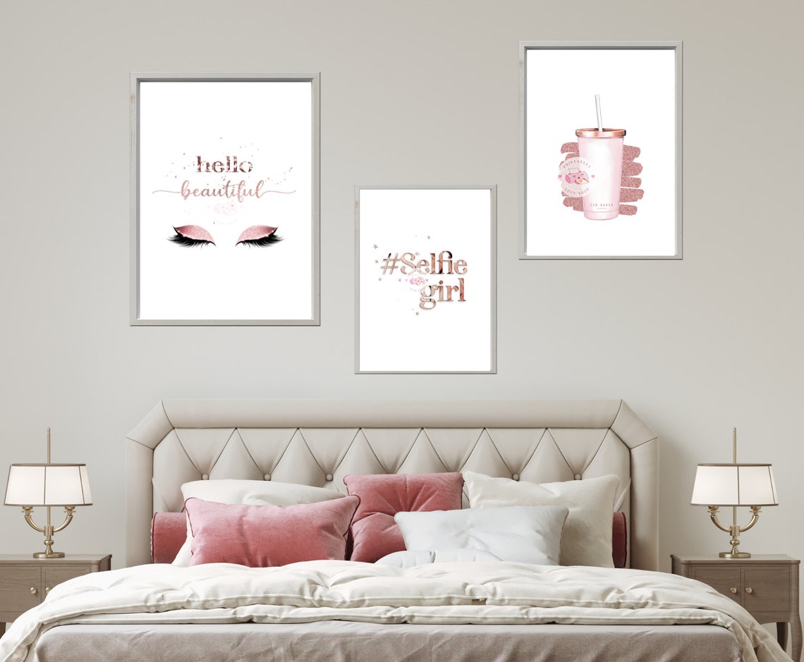 Pink Wall Decor Hello Beautiful Wall Art Print Home Decor Etsy