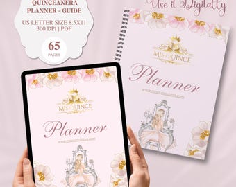 Ultimate Quinceañera Planner, printable planner, sweet 15 checklist, party planner, event planner, mis xv años, quince digital planner