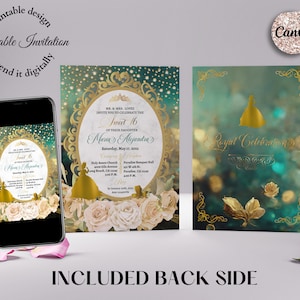 Princess and the Frog, Sweet 16 Invitation, 5x7 Editable Invitation, Include Back Side, Frog Prince Invitation, Princess Tiana Invitation