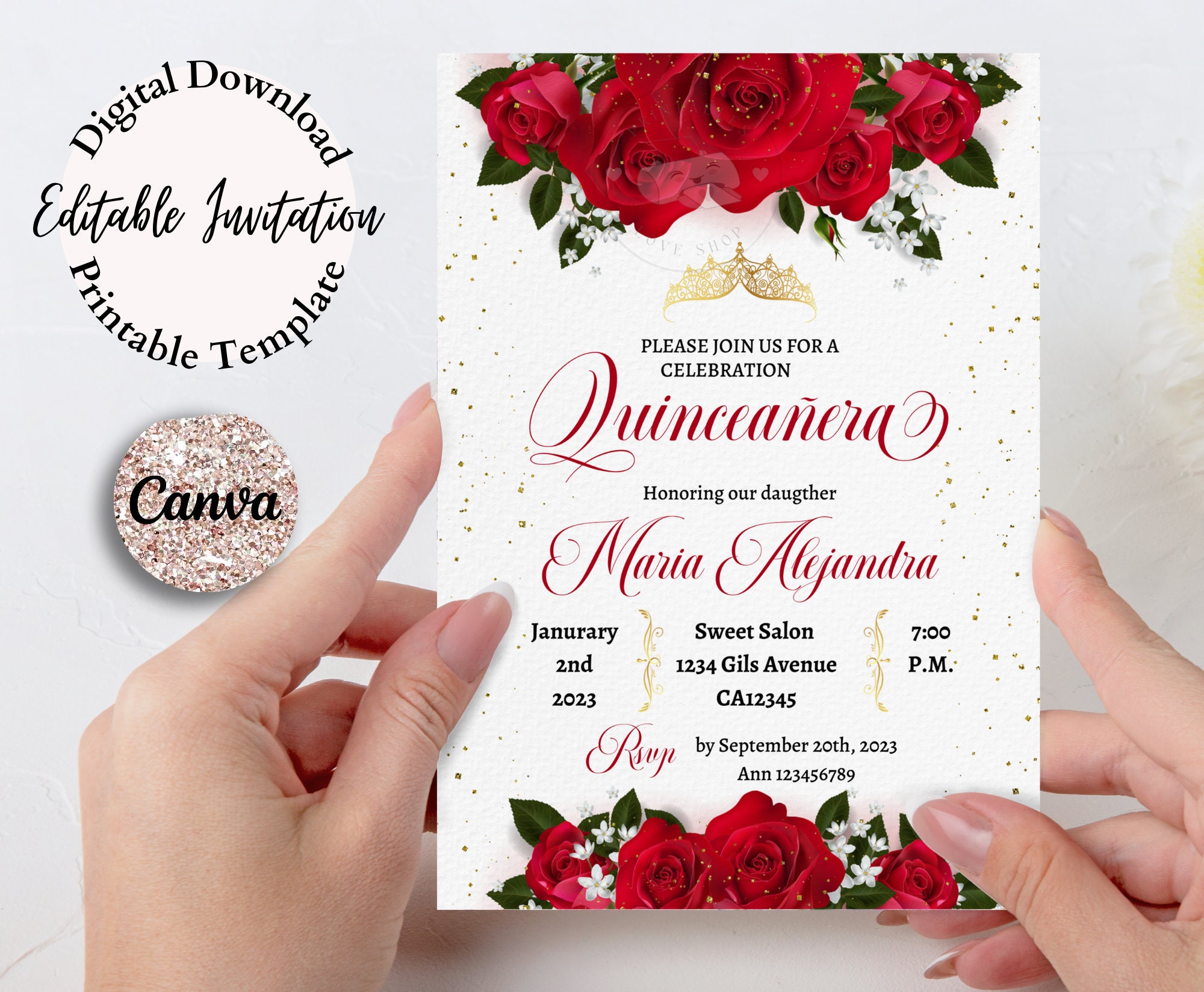 Invitaciones de rosas rojas - Etsy México Invitaciones de rosas rojas - Etsy México
