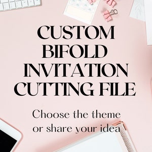Kundenspezifische Bestellung Falten Einladung SVG DXF Quinceanera Einladung, BiFold Einladung Vorlage Laser Cut Einladung, Quitte lädt ein, xv Einladungen