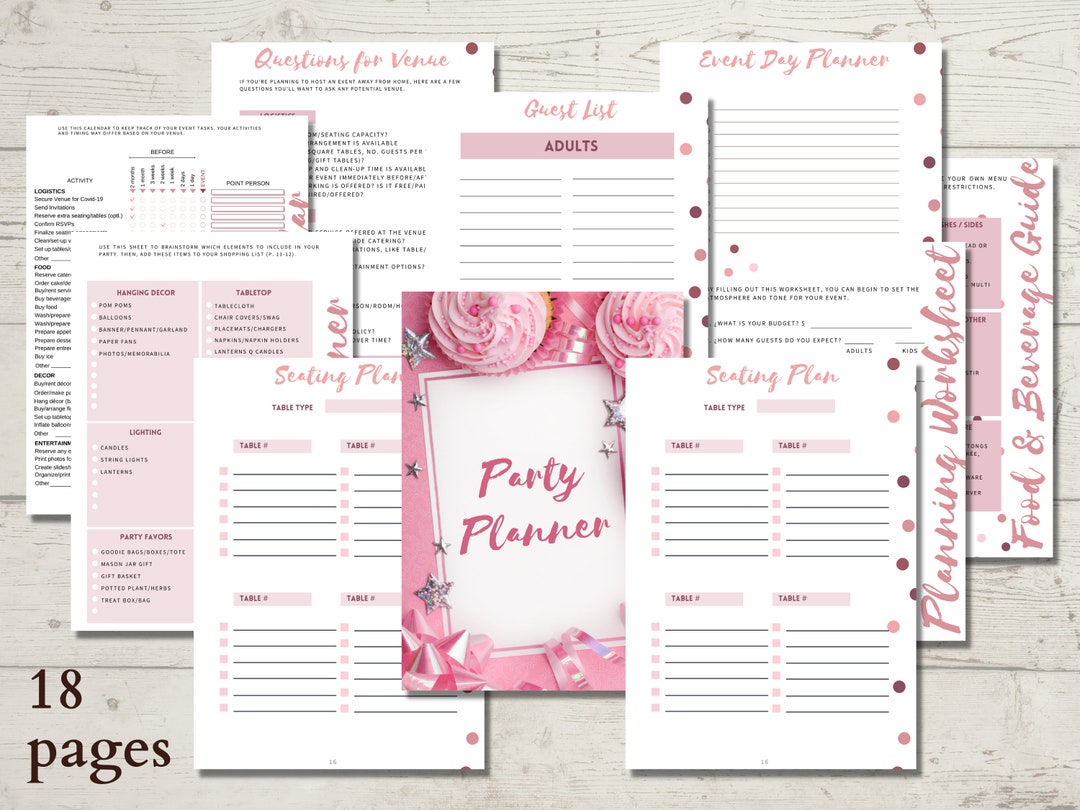 Printable Party Planner, Event Planner, Birthday Planner, Party ...