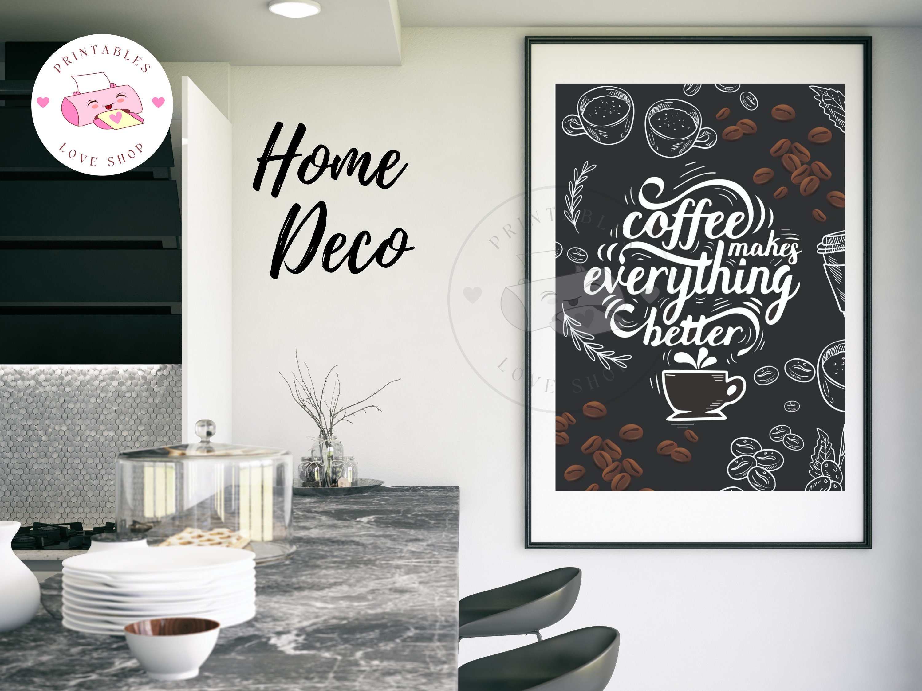 Coffee Wall Art Boho JPG PDF Coffee Poster Print Coffee Home -  Finland