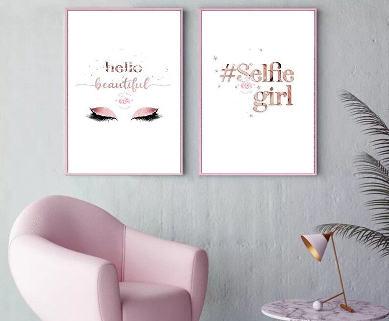 Pink Wall Decor Hello Beautiful Wall Art Print Home Decor Etsy