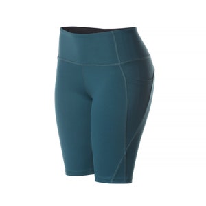 Women&#39;s Bike Athletic Gym Workout Yoga Running Shorts Compression Tummy Control Short Leggings with Pockets