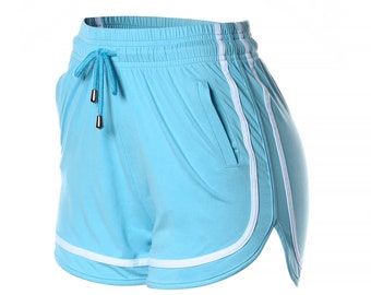 Womens Workout Athletic GYM Running Yoga Shorts Lounge Short Pants with Pockets and Drawstring