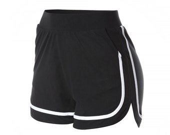 Womens Princess Crown V308 Black Yoga Workout Booty Shorts Black Womens Princess Crown V308 Black Yoga Workout Booty Shorts Black