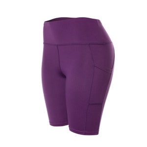 Biker Shorts for Women Yoga Athletic Gym Workout Running Cycling Shorts High Waist Compression Tummy Control Short Leggings with Pockets