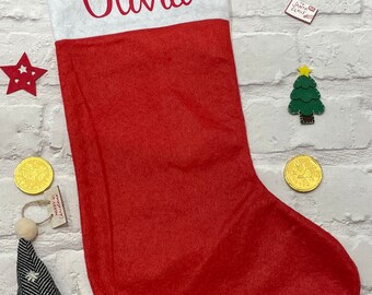 Personalised Felt Christmas stockings, Christmas decor, Christmas decorations, Santa stockings