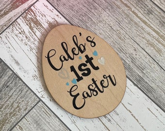 Personalised babies first Easter flat lay, Easter gift