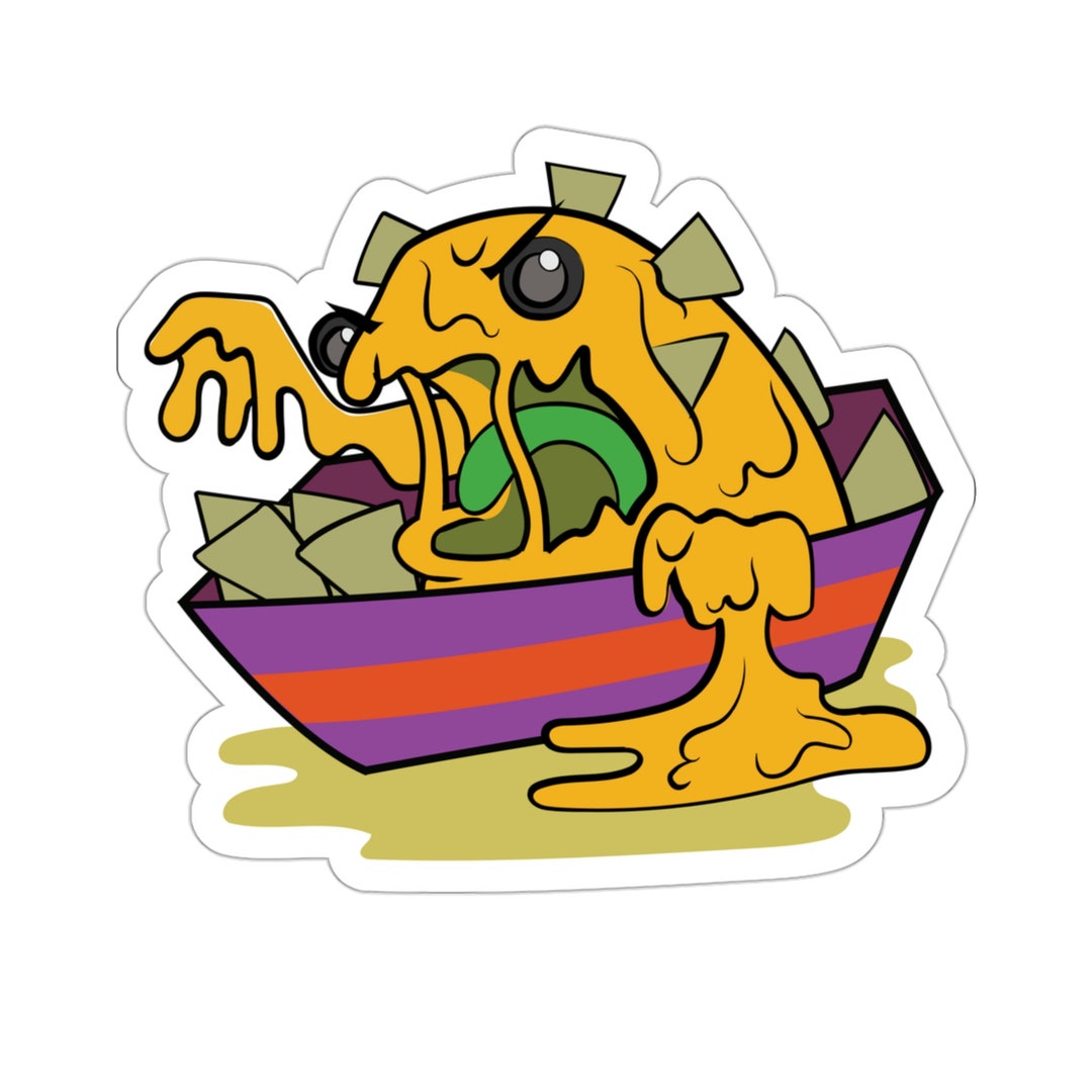 Zombie Nachos Kisscut Sticker Horror Goth Punk Scary Monster Etsy