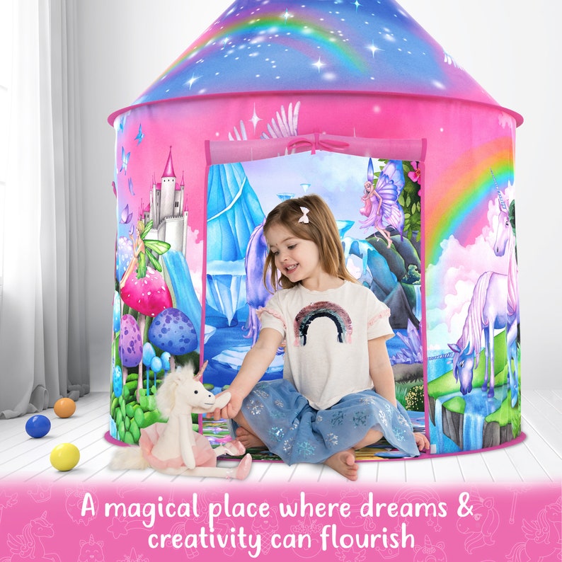 Unicorn Tent With Magical Sounds Princess Play Tent Indoor Etsy