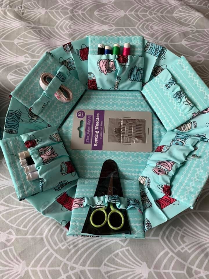 Etui Box Sewing Box Exploding Box Sewing Box Hexagonal Etui Etsy