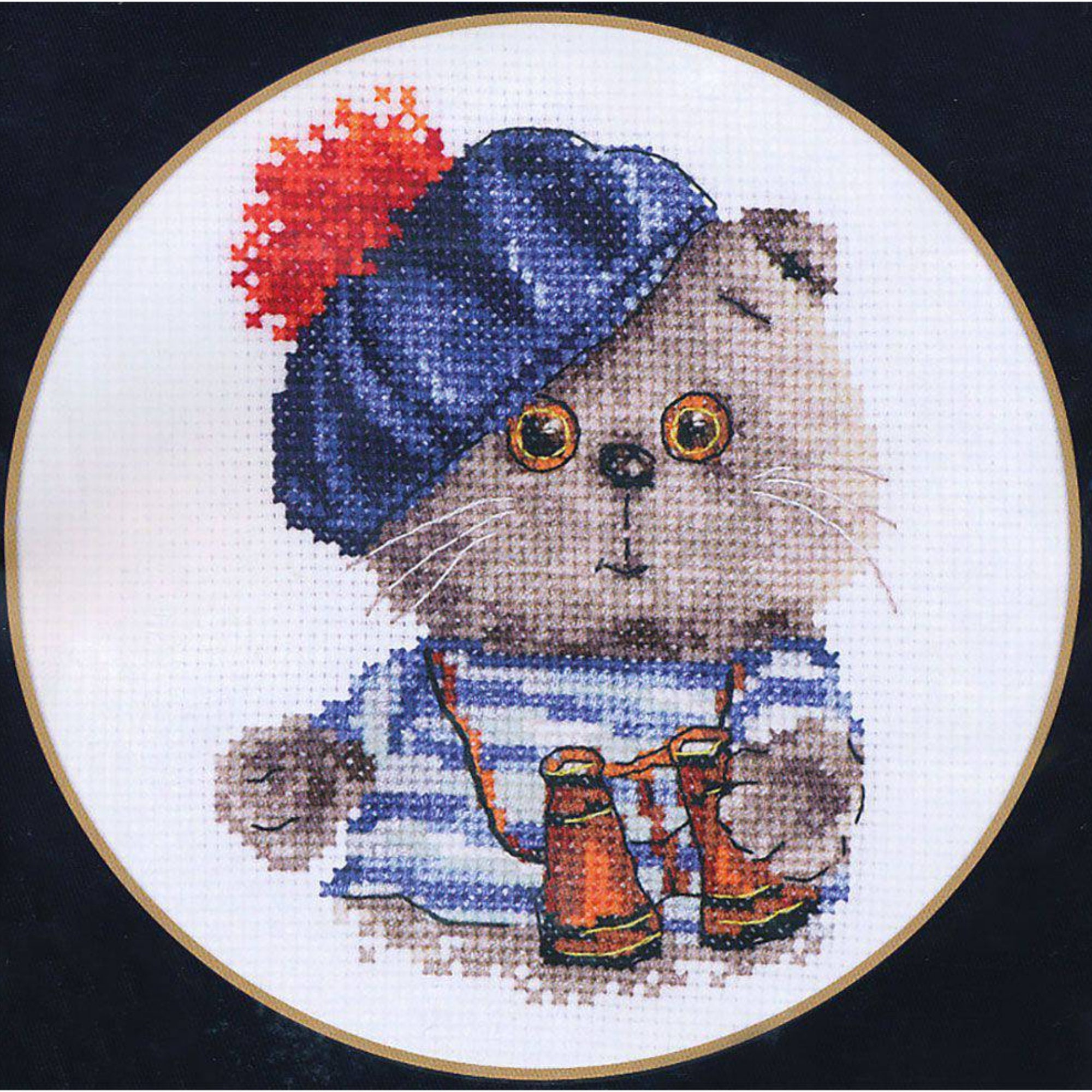 Cat Cross Stitch Kit Animal Cross Stitch Pattern Cut Сat Etsy