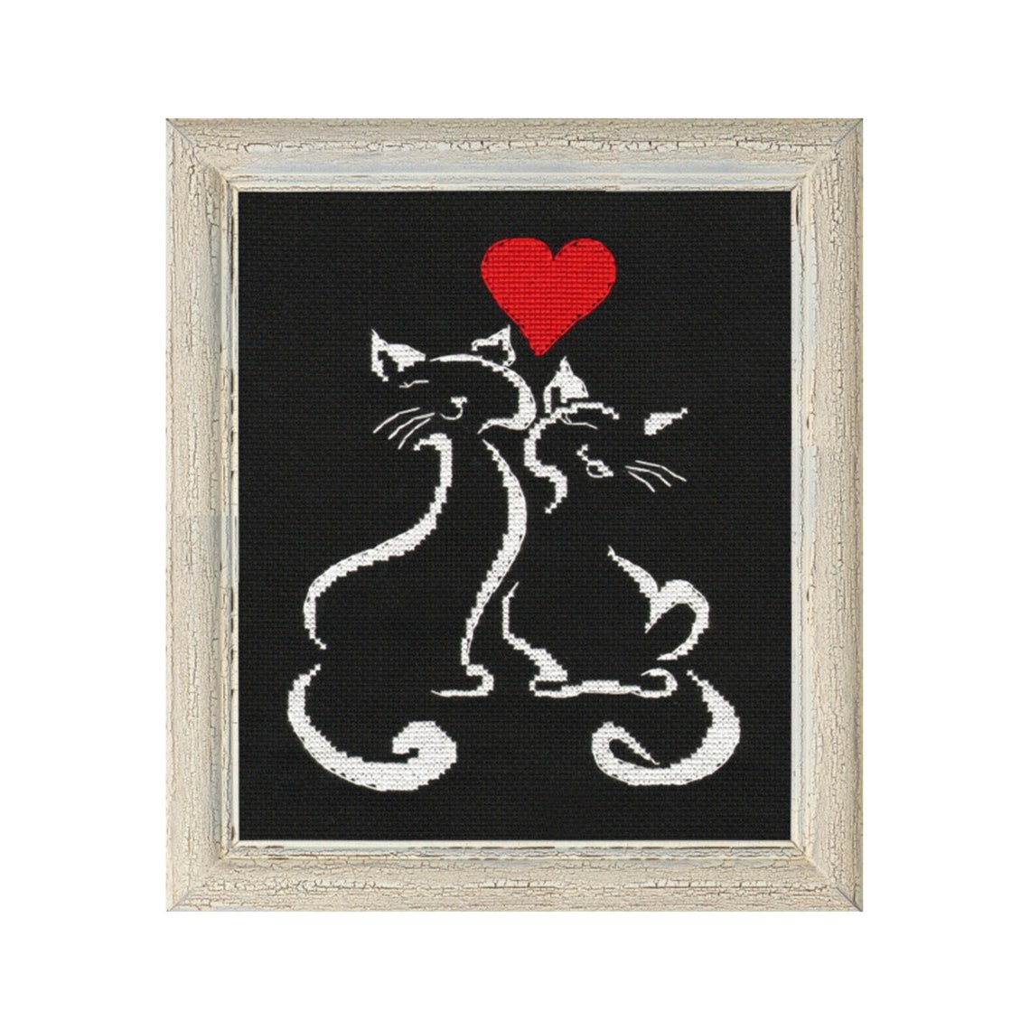 Cat Cross Stitch Kit Animal Counted Cross Stitch Kit Two Cats Etsy